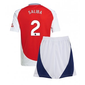 Arsenal William Saliba #2 Domaci Dres za Dječji 2024-25 Kratak Rukavima (+ kratke hlače)